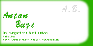 anton buzi business card